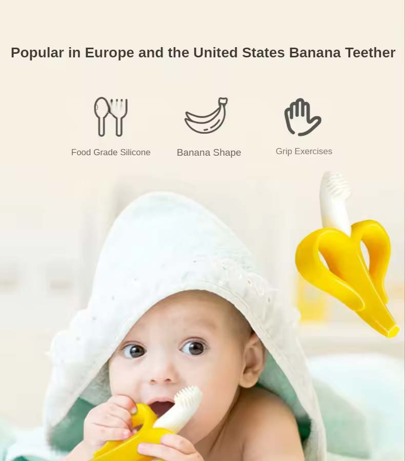 BABYDISE Baby Banana Teether Toothbrush